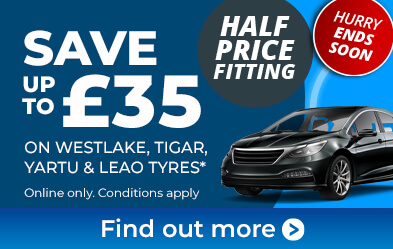 Half Price Fitting on selected Budget Tyres