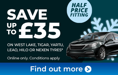 Half Price Tyre Fitting Offer on Westlake, Tigar, Yartu, Leao, Hilo or Nexen